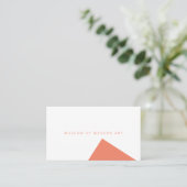 Carte De Visite Musée angle minimal avant et arrière solide (Debout devant)