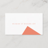 Carte De Visite Musée angle minimal avant et arrière solide (Devant)