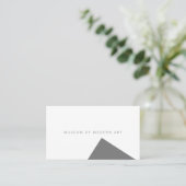 Carte De Visite Musée angle minimal avant et arrière solide (Debout devant)