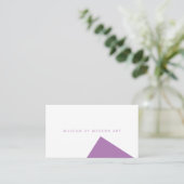 Carte De Visite Musée angle minimal avant et arrière solide (Debout devant)