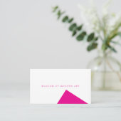 Carte De Visite Museum Minimal Angle Front and Solid Back Business (Debout devant)