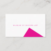 Carte De Visite Museum Minimal Angle Front and Solid Back Business (Devant)