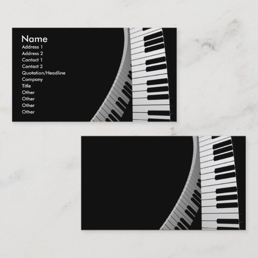 Carte De Visite music2 (Devant / Derrière)