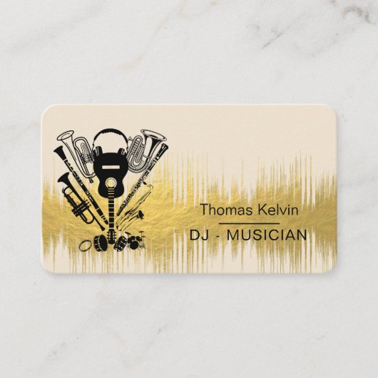 Carte De Visite Music Instruments Event Organizer DJs Player (Devant)