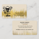 Carte De Visite Music Instruments Event Organizer DJs Player (Devant / Derrière)