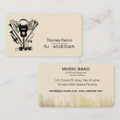 Carte De Visite Music Instruments Event Organizer DJs Player (Devant / Derrière)