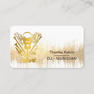 Carte De Visite Music Instruments Event Organizer DJs Player