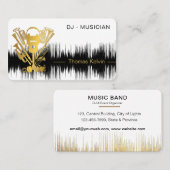 Carte De Visite Music Instruments Event Organizer DJs Player (Devant / Derrière)