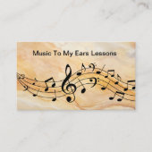 Carte De Visite Music Lessons Appointment Reminder Cards (Devant)