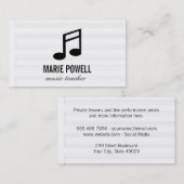 Carte De Visite Music Note II / Music Sheet (Devant / Derrière)