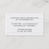 Carte De Visite Music Note II / Music Sheet (Dos)