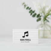 Carte De Visite Music Note III / Music Sheet (Debout devant)