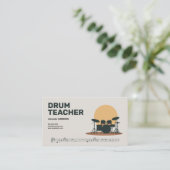 Carte De Visite Music Sheet - Drum teacher (Debout devant)