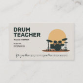 Carte De Visite Music Sheet - Drum teacher (Devant)