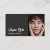 Carte De Visite Music Songwriter Black Photo QR Code (Devant)