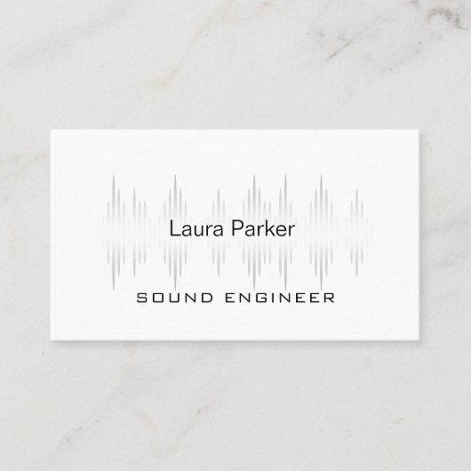 Carte De Visite Music Studio Professional Sound Engineer Minimal (Devant)