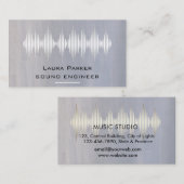 Carte De Visite Music Studio Professional Sound Engineer Minimal  (Devant / Derrière)