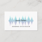Carte De Visite Music Studio Professional Sound Engineer Minimal B (Devant)