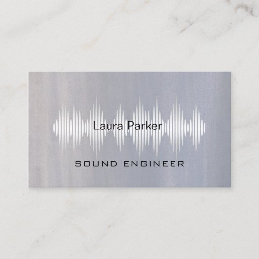 Carte De Visite Music Studio Professional Sound Engineer Minimal B (Devant)