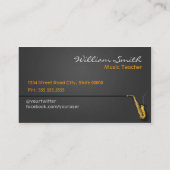 Carte De Visite Music Teacher (Dos)