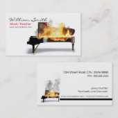 Carte De Visite Music Teacher (Devant / Derrière)