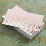 Carte De Visite Music Teacher Blush Pink Gold Piano Keys Musical<br><div class="desc">Music Teacher Élégant Blush Pink Gold Piano Keys Carte de visite musical.</div>