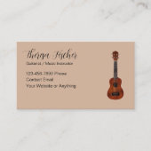 Carte De Visite Music Teacher Guitar Lessons Theme (Devant)