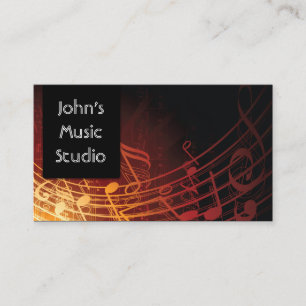 Carte De Visite Music Teacher Music Studio Élégant Musical
