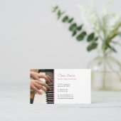 Carte De Visite Music Teacher | Pianist (Debout devant)