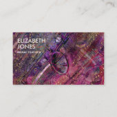 Carte De Visite Music Teacher Saxophone Art Collage - médias mixte (Devant)