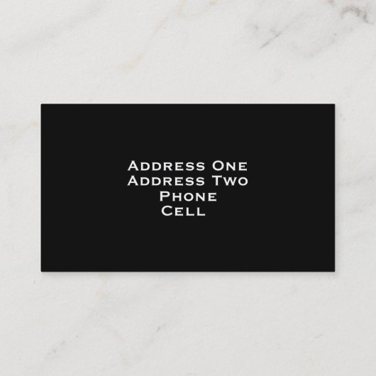 Carte de visite musical (Dos)