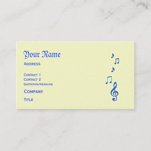 Carte de visite musical (Devant)