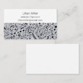 Carte de visite musical avec notes (Devant / Derrière)