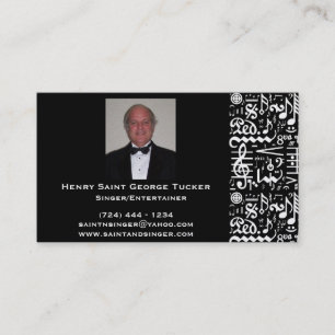 Carte de visite musical d'or de symbole