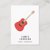 Carte De Visite Musical Instruments Music Guitar Singer Musician (Devant)