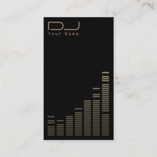 Carte De Visite Musical moderne élégant foncé d'or noir (Devant)