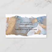 Carte De Visite Musical Piano Logo Moderne Aquarelle Musique (Dos)