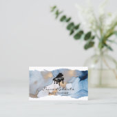 Carte De Visite Musical Piano Logo Moderne Aquarelle Musique (Debout devant)