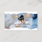 Carte De Visite Musical Piano Logo Moderne Aquarelle Musique (Devant)