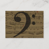 Carte De Visite Musical Treble Clef Sheet Musique Classique (Dos)