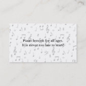 Carte de visite musicale (Dos)