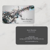 Carte de visite musicale de professeur de musique (Devant / Derrière)