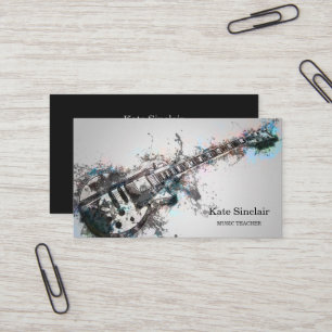 Carte de visite musicale de professeur de musique 