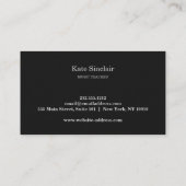 Carte de visite musicale de professeur de musique (Dos)