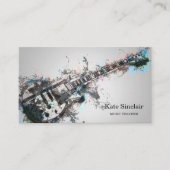 Carte de visite musicale de professeur de musique (Devant)