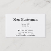 Carte de visite musicale DJ (Dos)