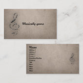 Carte De Visite musicalement vôtre (Devant / Derrière)