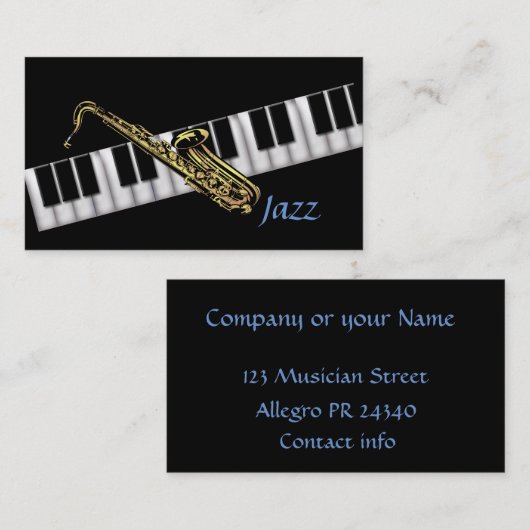 Carte De Visite Musicien (Devant / Derrière)
