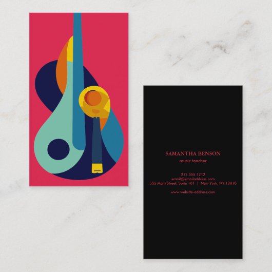 Carte De Visite Musicien (Devant / Derrière)