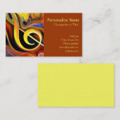 Carte De Visite Musicien Abstrait Notes musicales (Devant / Derrière)